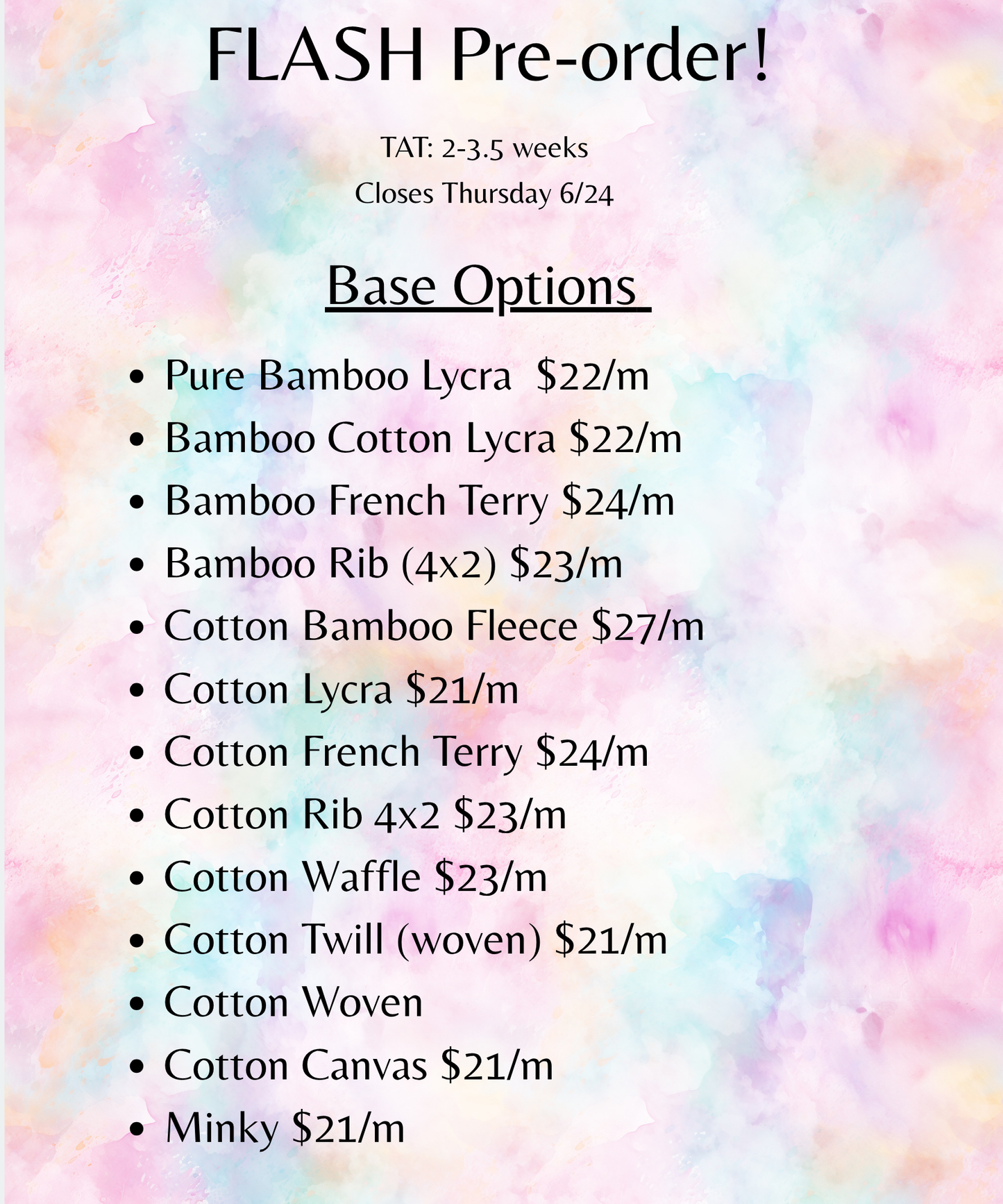 Pre-order Fabrics (Closes 6/25)