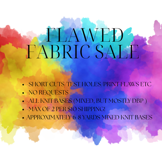 Flawed/Short cuts/etc PRINTED fabric - About 6-8 yards