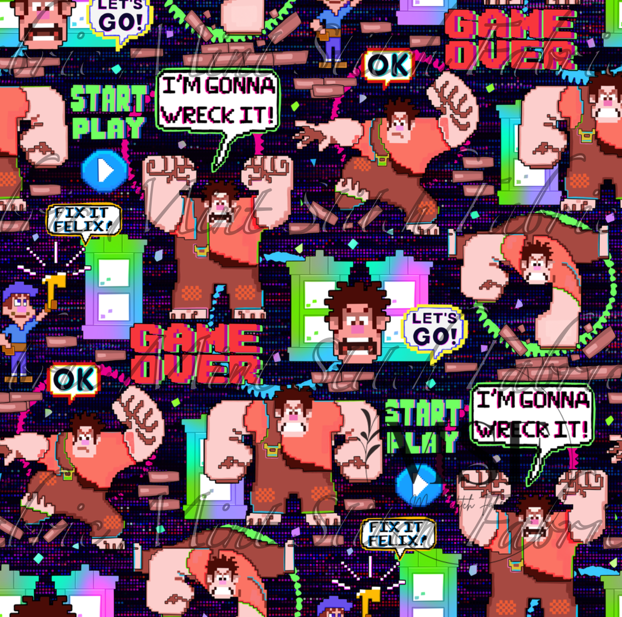 MM Wreck it Ralph – Mint Stitch Fabrics